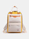 Women Multifunction Splashproof Large Capacity 14 Inch Laptop Bag Backpack - Yellow