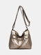 Women PU Leather Large Capacity Anti-theft 6.5 Inch Phone Bag Crossbody Bags Shoulder Bag - Silver