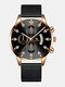 14 Colors  Alloy Mesh Band Men Business WatchDecorated Pointer Calendar Quartz Watch - Black Band Rose Gold Case Black 