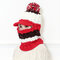 Women Wool Warm Knit Hat Winter Outdoor Cycling Hat Scarf One Plus Velvet Thickening Earmuffs Hat - Warm White