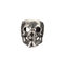 Punk Silver Bronze Skull Cuff Ear Clip - Silver