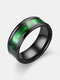 1 Pcs 8mm Fashion Acier Inoxydable Colorful Gradient Shell Ring - #02