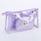 3Pcs PVC Transparent Candy Color Cosmetic Bag Travel Organizer Storage Bag - Purple
