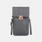 Women Casual Transparent 6.5 Inch Phone Bag Crossbody Bag - Dark Grey