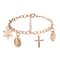 Fashion Charm Bracelet Cross Madonna Snowflake Chain Gold Bracelet Jewelry for Women - Gold