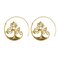 Vintage Leaves Earrings Round Shape Big Earrings Vintage Spiral Earrings Gold Alloy Women Earrings - 04