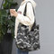 Women Casual Large Capacity Camouflage Handbag Shoulder Bag - Gray