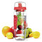  BPA Free Infusore di frutta Sport Colonna di frutta Bollitore di plastica Tazza di frutta Bottiglia da 1000 ml di limonata - Rosso