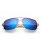 पुरुष महिला बांस पैर धातु फ्रेम रेट्रो धूप का चश्मा आउटडोर तह बड़े फ्रेम काले चश्मे - # 05
