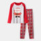 Kids Cartoon Christmas Print Long Sleeves Casual Pajama Set For 2-12Y - Red