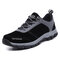 Men Comfy Hiking Shoes Slip Restance Climbing Sneakers - Black