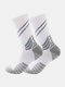 Men Cotton Contrast Color Letters Pattern Sports Socks Breathable Non-slip Socks - White 1#