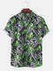 Mens Tropical Print Casual Holiday Hawaiian Shirt - #04