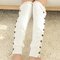 الأزياء الكورية نمط الحياكة أحذية تخزين طويلة الساق جوارب واقية الجوارب Hosiey - أبيض