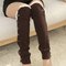 Fashion Korean Style Knitting Boots Long Stocking Long Leg Protective Socks Hosiey - Brown