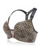 Front Closure Strappy Y Shape Back Deep Plunge Wireless Bras - Brown