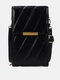 Women Faux Leather Brief Multifunction Mini Crossbody Bag Phone Bag - Black