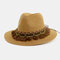 Men & Women Straw Hat Beach Hat Outdoor Seaside Sunscreen Sun Hat - Khaki