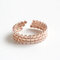 3pcs Simple S925 Sterling Silver Zircon Opening Unique Ring - Rose Gold