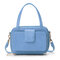 Women Square Card Holder Phone Bag Multi-layer Crossbody Bag - Blue