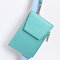 Genuine Leather Candy Color Card Holder Hang Bags  - Sky Blue
