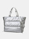 Nylon Casual Waterproof Multifunction Sport Handbag Dry And Wet Separation Travel Bag Lightweight Shoulder Bag Crossbody Bag - Silver