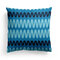 ブルーの幾何学的なストリップチェック柄クッションカバー北欧のラインウェーブソファスロー枕カバー - ＃2