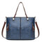 Women Vintage Faux Leather Handbag Shoulder Bags Crossbody Bags - Blue