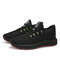 Season New Flying Woven Mesh Breathable Men's Shoes Trend Casual Sports Wind Single Shoes Sports Shoes Hair - Black
