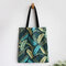 Fresh Printed Leaf Shoulder Bag Canvas Handbag - Green