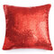 Sequins Fashion Cushion Cover Cotton Linen Pillow Case Sofa Cushion Decor - Red