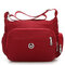 Women Nylon Casual Light Large Small Size Crossbody Bags Shopping Shoulder Bags  - Wine Red