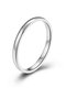 Trendy Simple Solid Color All-match Circle-shaped Polished Titanium Steel Ring - Silver