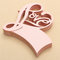50Pcs LOVE Shape Wedding Name Place Cards  Wine Glass Laser Cut Pearlescent Card Party Accessories - Pink