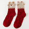 Women Cute Red Deer Christmas Cotton Socks Warm Breathable Soft Tube Socks For Christmas Gifts - #01