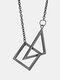 Vintage Square Geometric Squid Game Triangle-shape Titanium Steel Necklaces - #06