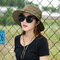 Women Summer Breathable Comfortable Fisherman Hat Outdoor Climbing Sunscreen Visor Bucket Hats - Army Green