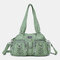 Women Anti-theft Folds Hardware Crossbody Bag Shoulder Bag - Light Green