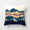 Marble Wind Landscape Water-cooled Blue Peach Velvet Pillowcase Home Fabric Sofa Cushion Cover - #7