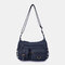Women Waterproof Multi-pocket Handbag Crossbody Bag Shoulder Bag - DarkBlue