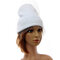 Women Girls Retro Dress Hat Mesh Net Veil Knitting Beanie Hats - White