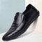 Men Non Slip Soft Loafers Comfy Slip On Casual Driving Shoes - Black