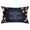 Golden Black Christmas Microfiber Waist Pillow Home Sofa Winter Soft Throw Pillow Case - #9