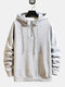 Mens Cool Solid Color Striped Drawstring Zipper Up Hoodies - Light Grey