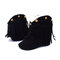 Vintage Tassel Baby Infant Girls Warm Winter Boots For 6-24 Months - Black