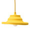 カラフルな折りたたみランプシェードシリコーン天井ランプホルダーペンダントDIYデザイン変更可能なランプシェード - 黄