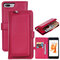 Women Men Multifunctional Detachable iPhone7/7Plus/6/6s/6Plus/6sPlus  Phone Case Wallet Card Holder - Rose Red