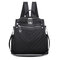 Women Oxford Multifunction Shoulder Bag School Bag Backpack - Black