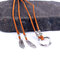 パンク調整可能なペンダントセーターチェーン金属中空リングベルベットロープネックレスヴィンテージジュエリー - 褐色