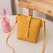 Women Solid Hardware Casual Phone Shoulder Bag - Yellow